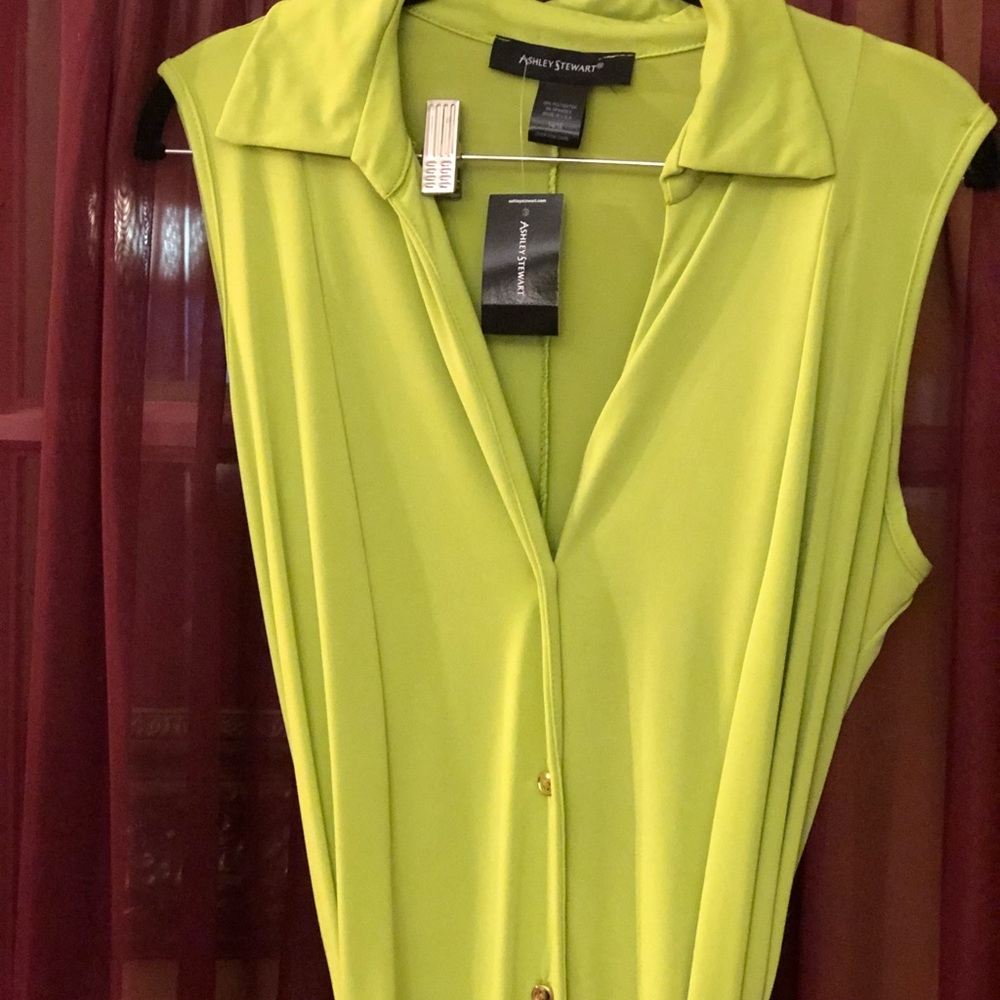 SLEEVELESS BUTTON DRESS - Picture 3 of 4